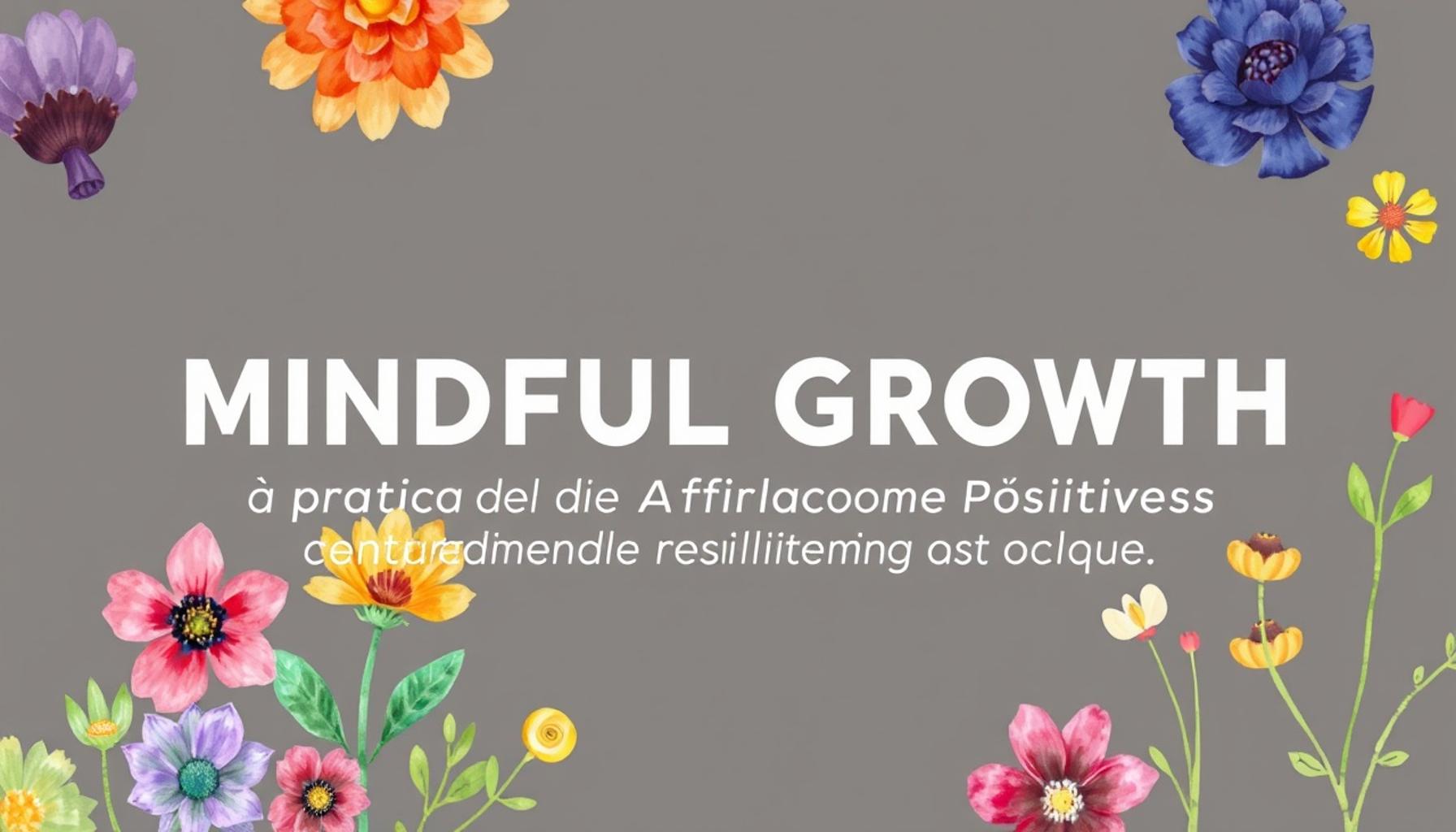 Mindful Growth and the Practice of Positive Affirmations: Building Resilience in Challenging Times